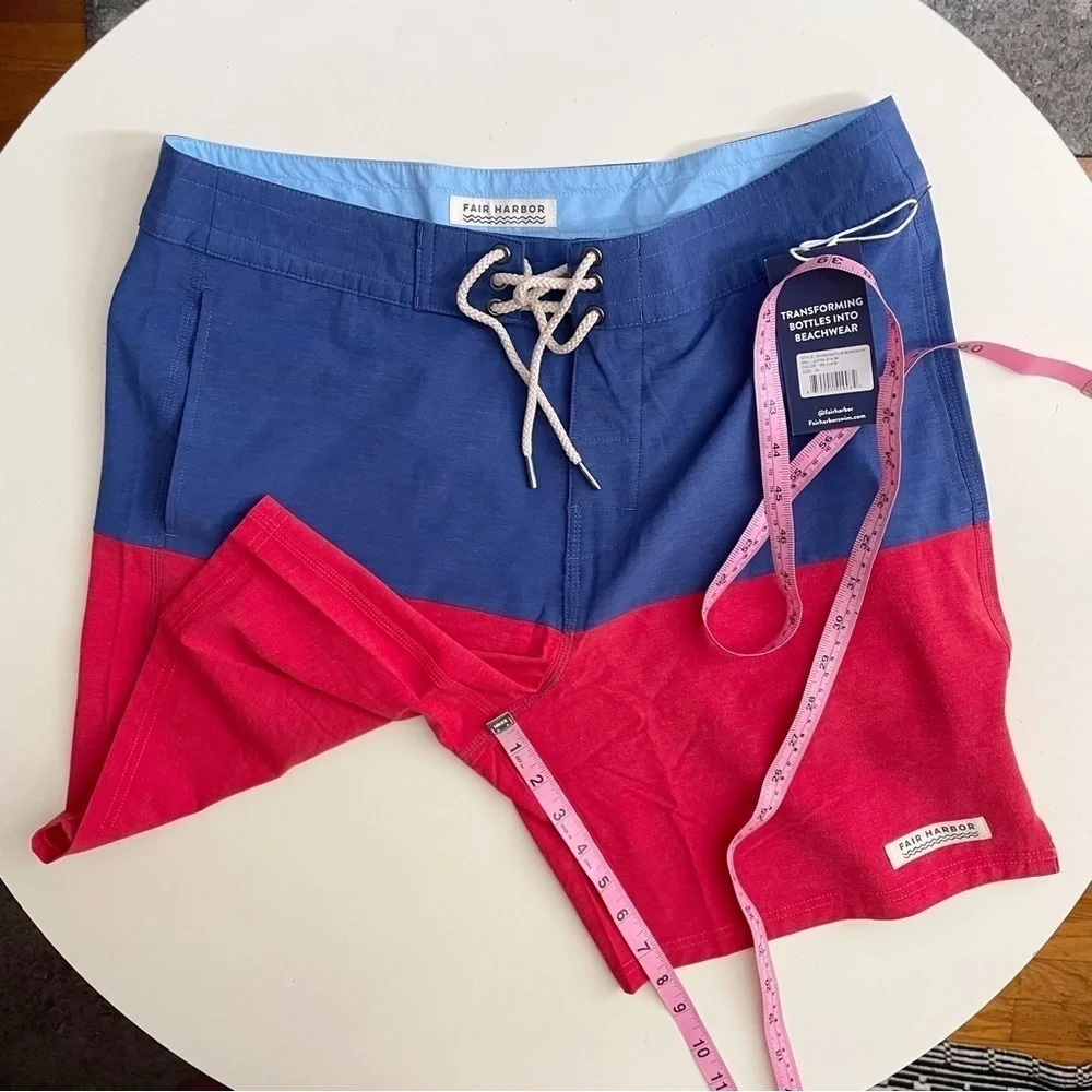 Fair Harbor Men’s Nautilus Boardshort OG Jupiter Size 34 New Unlined